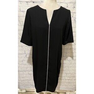 Tahari black and white short sleeve shift dress Size Medium
